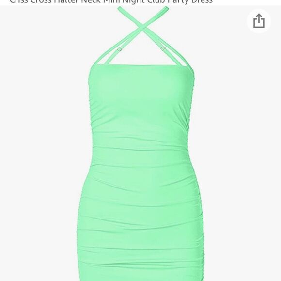 [boutique]mint green club dress BNWOT #2 - Picture 3 of 12